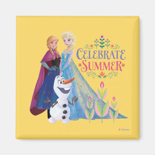Anna and Elsa Celebrate Summer Magnet
