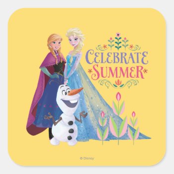 Anna And Elsa | Celebrate Summer Square Sticker by frozen at Zazzle