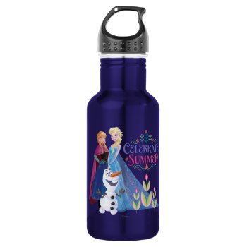 Anna And Elsa | Celebrate Summer Stainless Steel Water Bottle by frozen at Zazzle