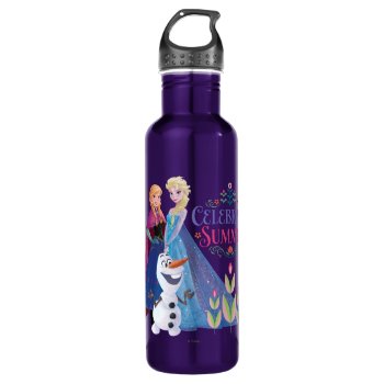 Anna And Elsa | Celebrate Summer Water Bottle by frozen at Zazzle