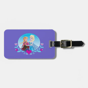 Anna and Elsa Embracing Luggage Tag