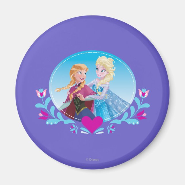 Anna and Elsa | Embracing Magnet (Front)