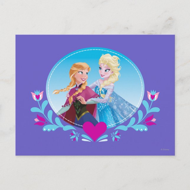 Anna and Elsa | Embracing Postcard (Front)