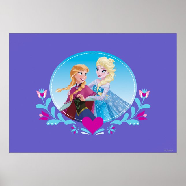 Anna and Elsa | Embracing Poster (Front)