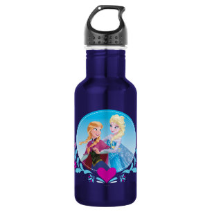 Anna and Elsa Embracing Stainless Steel Water Bottle