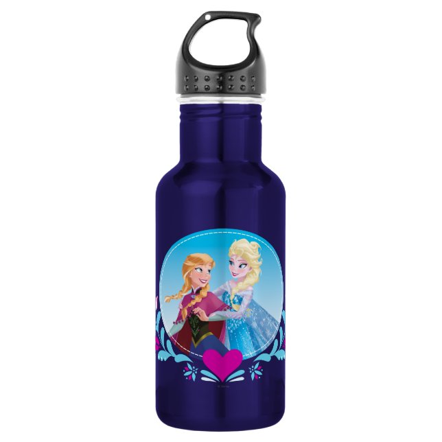 Anna and Elsa | Embracing Stainless Steel Water Bottle (Front)