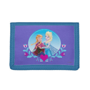 Anna and Elsa Embracing Trifold Wallet