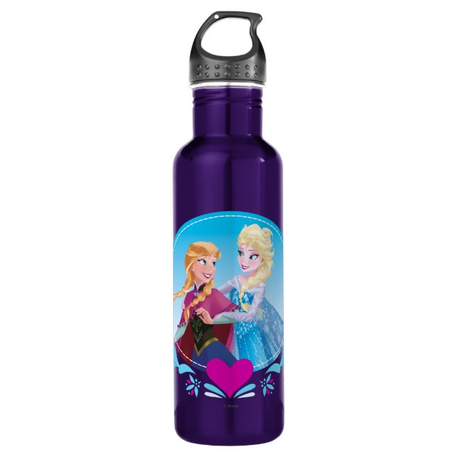 Anna and Elsa | Embracing Water Bottle (Front)