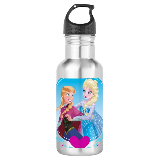 Anna and Elsa | Embracing Water Bottle (Front)