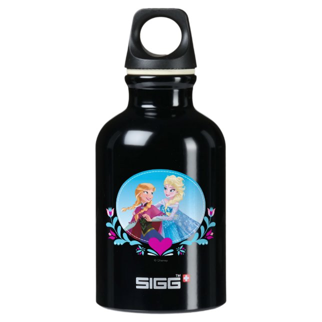 Anna and Elsa | Embracing Water Bottle (Front)