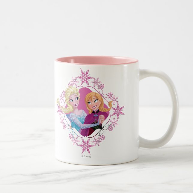 Anna and Elsa | Family Forever Two-Tone Coffee Mug (Right)