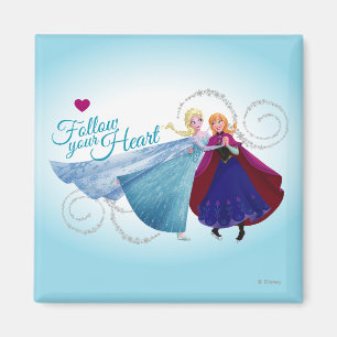 Anna and Elsa Family Love Magnet