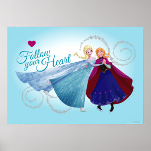 Anna and Elsa Family Love Poster