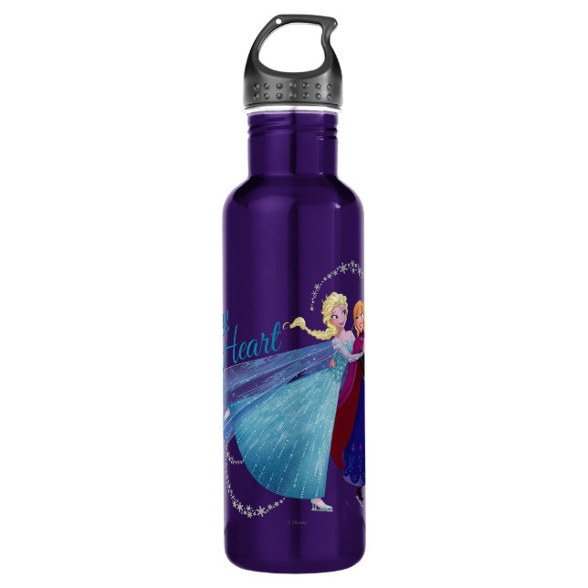 Anna and Elsa | Family Love Stainless Steel Water Bottle (Front)