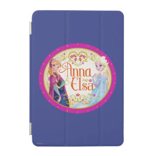 Anna and Elsa Floral Frame iPad Mini Cover