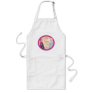 Anna and Elsa Floral Frame Long Apron