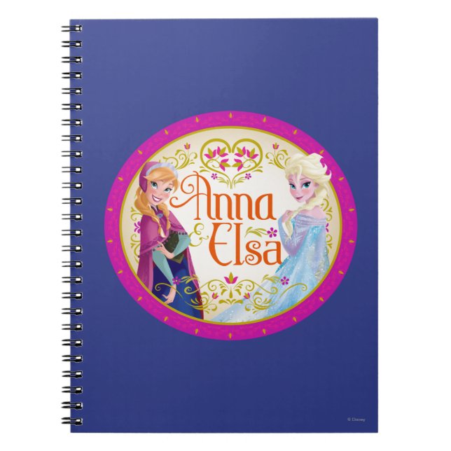 Anna and Elsa | Floral Frame Notebook (Front)