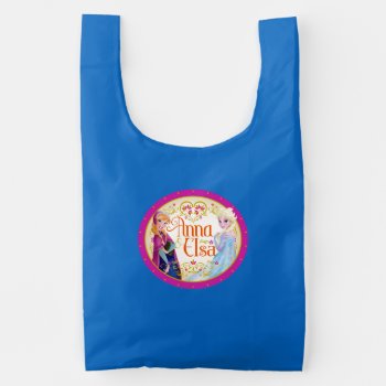 Anna And Elsa | Floral Frame Reusable Bag by frozen at Zazzle