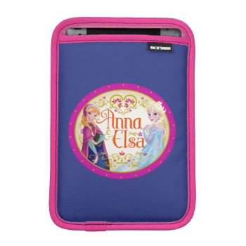 Anna And Elsa | Floral Frame Sleeve For Ipad Mini by frozen at Zazzle