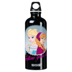Anna and Elsa   Follow Your Heart Aluminum Water Bottle