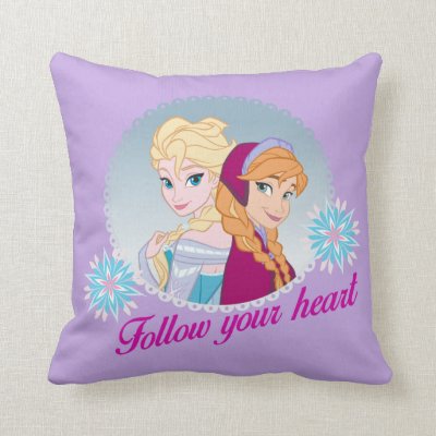 Anna and Elsa | Follow Your Heart Throw Pillow