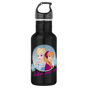 Anna and Elsa   Follow Your Heart Water Bottle