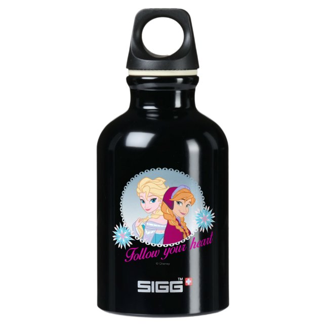 Anna and Elsa | Follow Your Heart Water Bottle (Front)