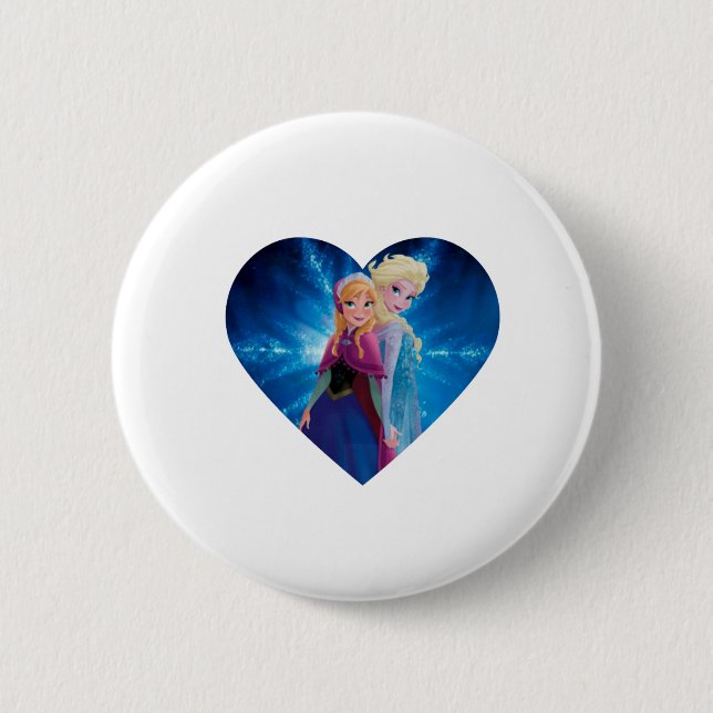 Anna and Elsa Frozen Button (Front)