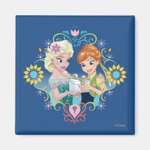 Anna and Elsa Gift for Sister Magnet