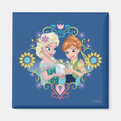 Anna and Elsa | Gift for Sister Magnet