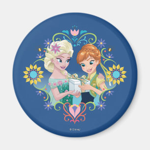 Anna and Elsa Gift for Sister Magnet