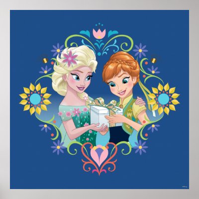 Anna and Elsa | Gift for Sister Poster
