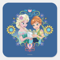 Anna and Elsa | Gift for Sister Square Sticker