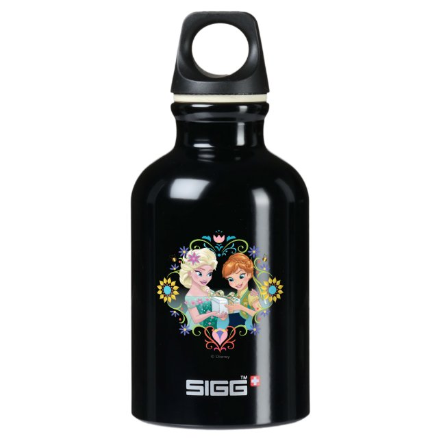 Anna and Elsa | Gift for Sister Water Bottle (Front)