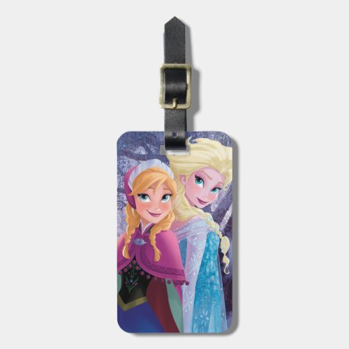 Anna and Elsa  Holding Hands Luggage Tag