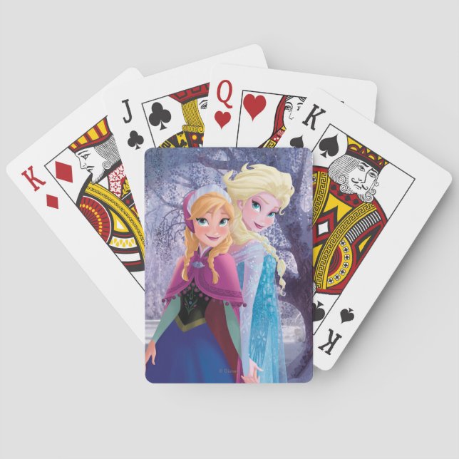 Anna and Elsa | Holding Hands Playing Cards (Back)