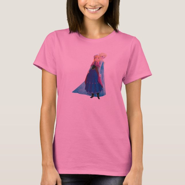 Anna and Elsa | Holding Hands T-Shirt (Front)