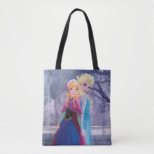 Anna and Elsa | Holding Hands Tote Bag (Front)