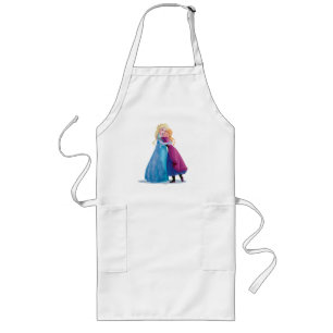 Anna and Elsa Hugging Long Apron