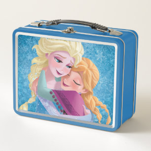 Anna and Elsa   Hugging Metal Lunch Box