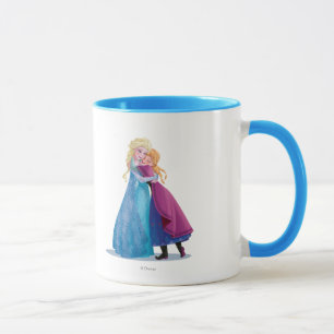Anna and Elsa Hugging Mug