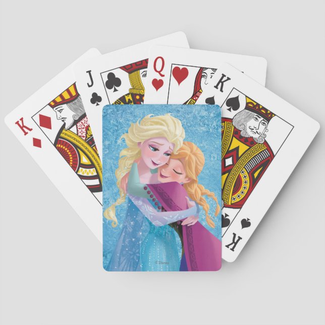 Anna and Elsa | Hugging Playing Cards (Back)