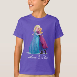 FROZEN Elsa e Anna T-shirt vari modelli maglietta personalizzabile nome 