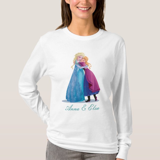 Anna and Elsa | Hugging T-Shirt (Front)