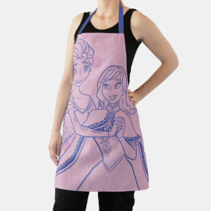 Anna and Elsa I Love My Sister Apron