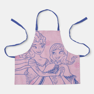 Anna and Elsa I Love My Sister Apron