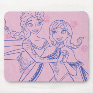 Anna and Elsa   I Love My Sister Mouse Pad