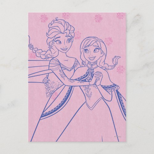 Anna and Elsa  I Love My Sister Postcard