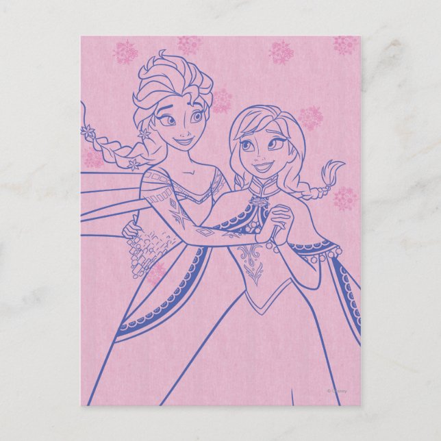 Anna and Elsa | I Love My Sister Postcard (Front)