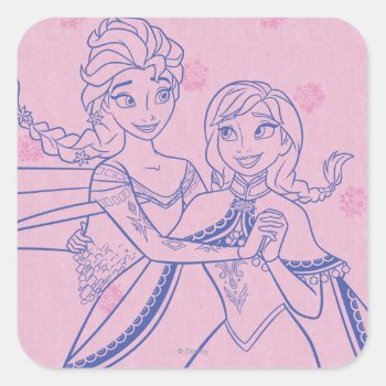 Anna And Elsa | I Love My Sister Square Sticker by frozen at Zazzle